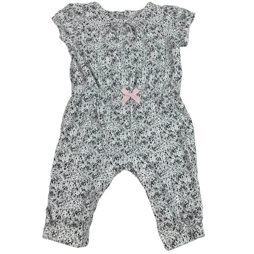 Carter’s Pants Jumpsuit | Baby 0-3 Months | White Black | One Piece Romper